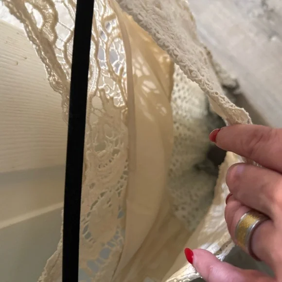 Altar'd State Cream Lace and Black Patterned Mini Dress - Picture 7 of 11